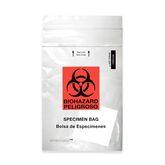 2-Pocket Zip-Closure Biohazard Specimen Bags 6" x 9" Transparent Clear with Absorbent Pad