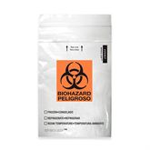 2-Pocket Zip-Closure Biohazard Specimen Bags 6" x 9" Clear