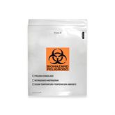 2-Pocket Zip-Closure Biohazard Specimen Bags 12" x 15" Clear