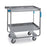 Heavy Duty Stainless Steel Cart 2 Shelves with Guard Rails - 17" Shelf Clearance - 19.375"W x 32.625"L x 34.5"H