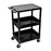 Utility Cart 1 Shelf, 2 Tubs - 24â€³W x 18â€³D x 36.5â€³H (including casters)