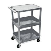 Utility Cart 1 Shelf, 2 Tubs - 24â€³W x 18â€³D x 36.5â€³H (including casters)