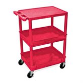 Utility Cart 1 Shelf, 2 Tubs - 24â€³W x 18â€³D x 36.5â€³H (including casters)