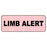 Alert Tamper-Evident Label Limb Alert - Pink