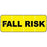 Alert Tamper-Evident Label Fall Risk - Yellow