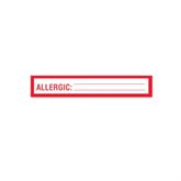 Patient Chart Labels Allergic Label Tape - 500"L - Each Label: 6"W x 1"H