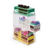 Vertical Tube Rack Organizer 4" - Cell Dimensions are 4.374"W x 9.625"D x 5.5"H