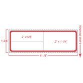 Meditech 4"W x 1.25"H - 3" Core White/Red