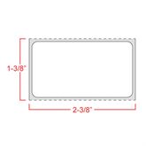 Direct Thermal 2.25"W x 1.25"H - 3" Core White