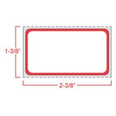 Direct Thermal 2.25"W x 1.25"H - 3" Core White/Red