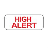 High Alert Labels HIGH ALERT" - Stacked text