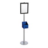 Sanitizing Stand with Frame Universal Sanitizing Stand for Wipe Canisters - with Letter Size Frame