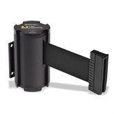 Wall-Mounted Safety Barrier 7' Black Finish w/Black Belt