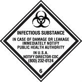 DGR Hazard Labels Class 6 - 6.2 Infectious Substance