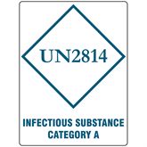 DGR Hazard Labels UN 2814 Cat A - Infectious Substance, Affecting Humans