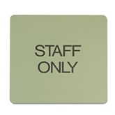 6" x 6" Dark Grey on Alfalfa Plaque with Rounded Corners STAFF ONLY