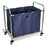 Steel and Canvas Bulk Linen Cart Three Compartment - Navy