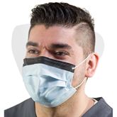 Fluid Resistant Mask with Visor 120mm HG Earloop - Blue