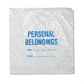 Tiger Medical Patient Belonging Bags Personal Belonging Bag - Clear