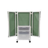 Privacy Screens with Antimicrobial Protection Wheeled with Drawers - 53"H x 68"W x 30"D