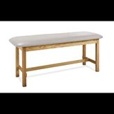 Flat Top Wooden Treatment Exam Table H-Brace Wooden Flat Top Treatment Exam Table with H-Brace - 72"L x 27"W x 31"H