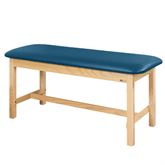 Flat Top Wooden Treatment Exam Table H-Brace Wooden Flat Top Treatment Exam Table with H-Brace - 72"L x 27"W x 31"H