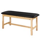 Flat Top Wooden Treatment Exam Table H-Brace Wooden Flat Top Treatment Exam Table with H-Brace - 72"L x 30"W x 31"H