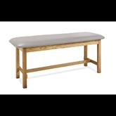 Flat Top Wooden Treatment Exam Table H-Brace Wooden Flat Top Treatment Exam Table with H-Brace - 72"L x 30"W x 31"H