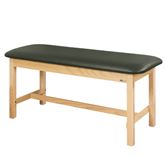 Flat Top Wooden Treatment Exam Table H-Brace Wooden Flat Top Treatment Exam Table with H-Brace - 72"L x 30"W x 31"H