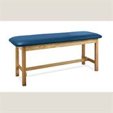 Flat Top Wooden Treatment Exam Table H-Brace Wooden Flat Top Treatment Exam Table with H-Brace - 72"L x 30"W x 31"H