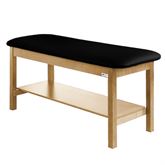 Wooden Flat Top Treatment Table with Full Shelf Wooden Flat Top Treatment Exam Table with Full Shelf - 72"L x 30"W x 31"H