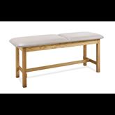 Wooden H-Brace Adjustable Backrest Exam Table Wooden H-Brace Treatment Exam Table with Adjustable Backrest - 72"L x 24"W x 31"H