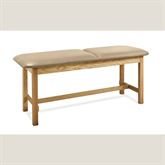 Wooden H-Brace Adjustable Backrest Exam Table Wooden H-Brace Treatment Exam Table with Adjustable Backrest - 72"L x 24"W x 31"H