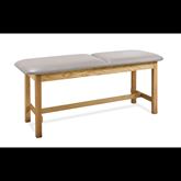 Wooden H-Brace Adjustable Backrest Exam Table Wooden H-Brace Treatment Exam Table with Adjustable Backrest - 72"L x 30"W x 31"H