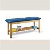 Wooden Full Shelf Exam Table w/ Adjustable Backrest Wooden Full Shelf Treatment Exam Table with Adjustable Backrest - 72"L x 30"W x 31"H