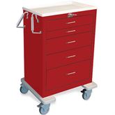 5-Drawer Heavy-Duty Steel Emergency Cart 5-Drawer Cart - 42"H