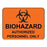 Warning Sign Biohazard Authorized Personnel Only" - Orange