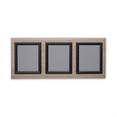 Black Frame Triple Frame Messaging Board - 35"W x 16"H