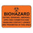 Warning Sign Biohazard Eating, Drinking, Smoking ... Are Prohibited" - Orange