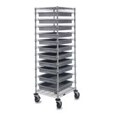 Complete Carts 11-Container Bin Cart - Frame: 21"W x 24"D x 74"H - Boxes: 17.5"W x 22.5"D x 3"H