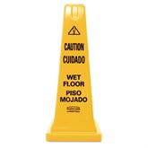 Cone Floor Sign Bilingual "Safety