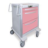 Med Jr. Aluminum Cart 3-Drawer with Lever Lock - 36"H