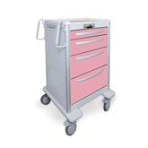 Med Jr. Aluminum Cart 4-Drawer with Lever Lock - 39"H