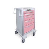 Med Jr. Aluminum Cart 5-Drawer with Lever Lock - 42"H