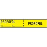 IV Tubing Medication Label Propofol