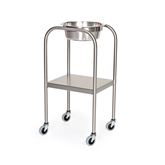 Stainless Steel Single Bowl Solution Stand With Shelf