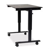 Crank Adjustable Stand Up Desk 48"W Black Frame