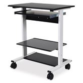 Stand Up Workstation - 3 Shelf 29.5" W x 34.5"- 45.5" H x 20" D