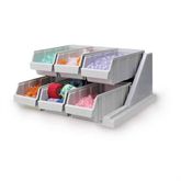 Tiered Organizer Bin System 6-Bin - 20.13"W x 17.25"D x 9.25"H