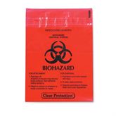 Stick-On Bag Biohazard - 9"W x 10"H - 1.4qt